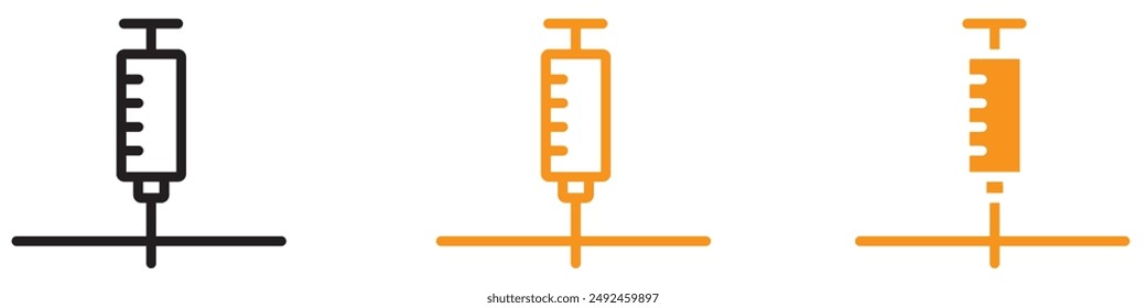 Precise Intradermal Injection Icon for Medical and Health Graphics Essential for Representing Injections and Vaccination Procedures
