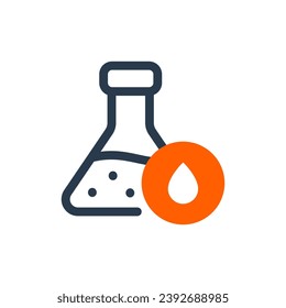 Precise Laboratory Flask Vector Icon Illustration