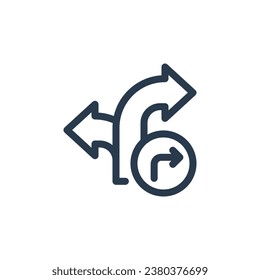 Precise Turn Maneuver Vector Icon Illustration