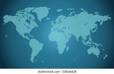 Precise world map performed with circles illustration vector