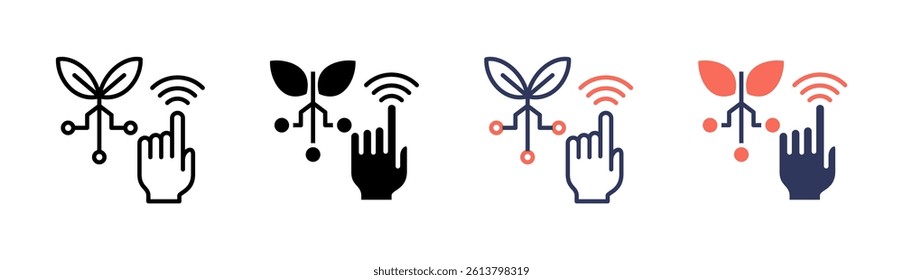 Precision Agriculture Icon Element For Design And Vector