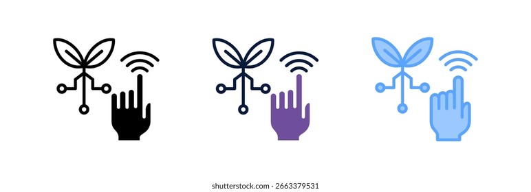 Elemento De Icono De Agricultura De Precisión Para Diseño Y Vector