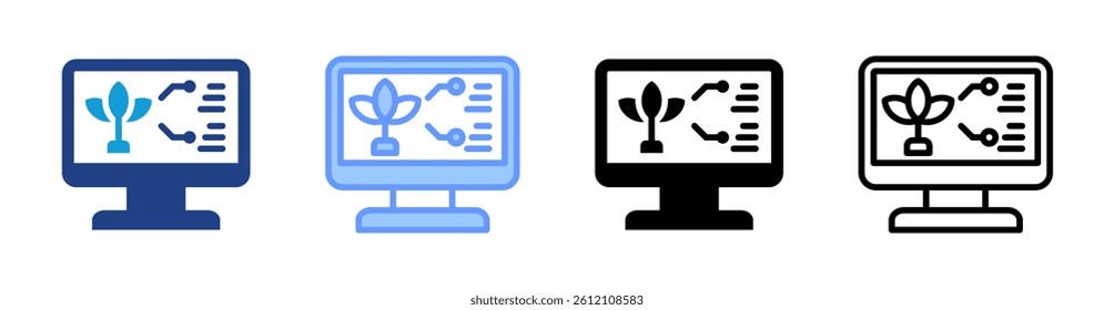 Precision Agriculture icon set multiple style collection
