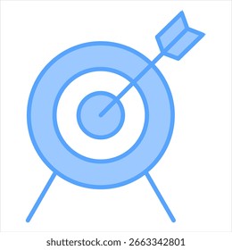 Ilustración vectorial de icono azul de precisión