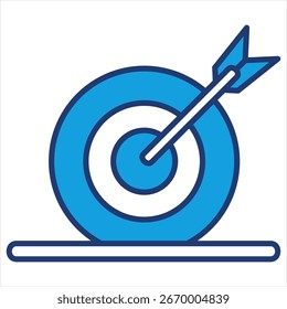 Ilustração do ícone do vetor de ícone azul de precisão