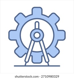 Ilustración vectorial de icono azul de precisión