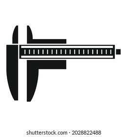 Precision caliper icon simple vector. Calliper vernier. Micrometer measure