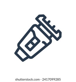 Ilustración del icono del vector del agitador eléctrico de precisión