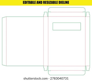 A precision engineered tuck end box dieline template featuring fold lines and cut guides for professional packaging design and manufacturing.