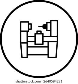 Precision engineering: CMM machine icon for quality control and manufacturing excellence
