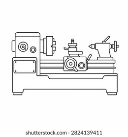 Precision engineering lathe with gears and chuck for metalworking