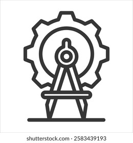 Precision Engineering Outline Icon Vector Illustration