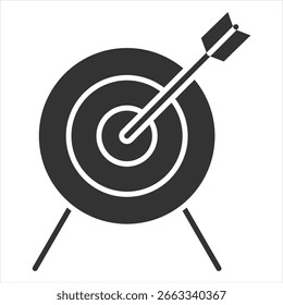 Ilustración vectorial de icono de glifo de precisión