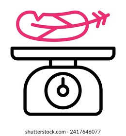 precision, grams, feather, weigh in, measurement, mass, soft icon