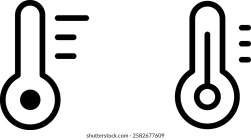 Precision Heat: Thermometer Vector Icon Set