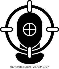 Precision Icon - Black Filled Style - Critical Thinking Theme