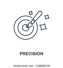 Precision icon. Line element from graphic design collection. Linear Precision icon sign for web design, infographics and more.