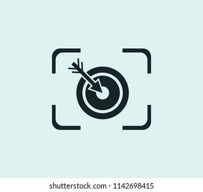 Precision icon line isolated on clean background. Precision icon concept drawing icon line in modern style. Vector illustration for your web mobile logo app UI design.