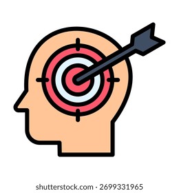 Precision Icon Lineal Color Design Vector Illustration