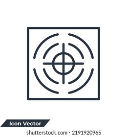 ilustración vectorial del logotipo del icono de precisión. plantilla de símbolo de destino para colección de diseño gráfico y web