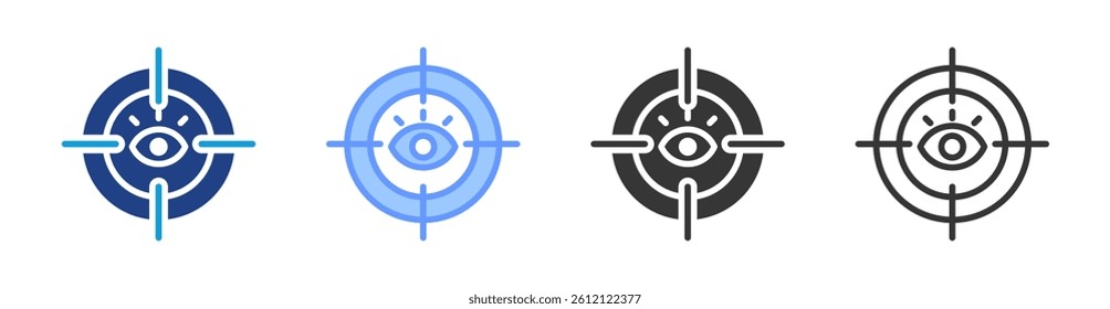 Precision icon set multiple style collection