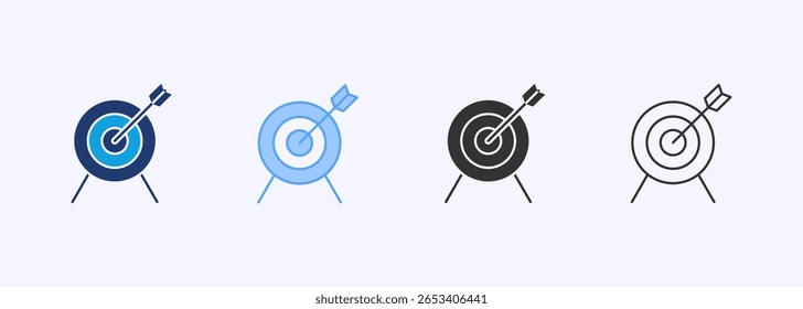 Conjunto de ícones de precisão Coleção de estilos múltiplos