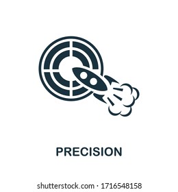 Precision icon. Simple illustration from startup collection. Creative Precision icon for web design, templates, infographics and more