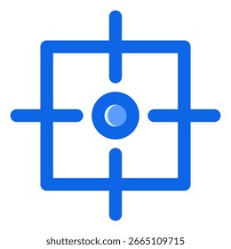 Símbolo de icono de precisión. Ilustración vectorial.