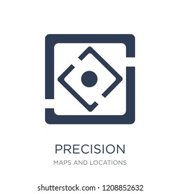 Precision icon. Trendy flat vector Precision icon on white background from Maps and Locations collection, vector illustration can be use for web and mobile, eps10