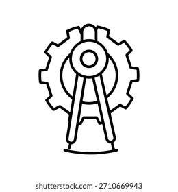 Icono de precisión con fondo blanco Vector Ilustración de stock