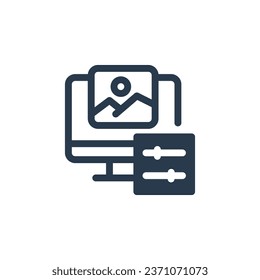 Precision in Image Editing Techniques Vector Icon Illustration