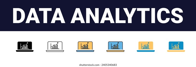 Información de precisión: Iconos Web optimizados para análisis de datos, estadísticas y análisis: recopilación de contorno minimalista, relleno de color y negro en ilustración vectorial. calculadora, datos, base de datos,