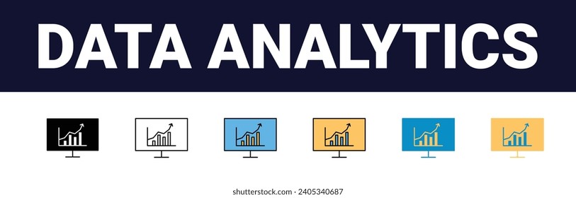 Información de precisión: Iconos Web optimizados para análisis de datos, estadísticas y análisis: recopilación de contorno minimalista, relleno de color y negro en ilustración vectorial. calculadora, datos, base de datos,