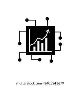 Precision Insights: Streamlined Web Icons for Data Analysis, Statistics, and Analytics - Minimalist black fill Collection in Vector Illustration. calculator, data, database, discover, focus, gear