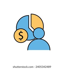 Precision Insights: Streamlined Web Icons for Data Analysis, Statistics, and Analytics - Minimalist Outline and color fill Collection in Vector Illustration. calculator, data, database, discover,