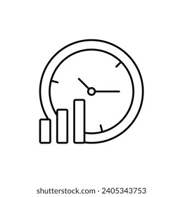 Información de precisión: Iconos Web optimizados para análisis de datos, estadísticas y análisis: colección de esquemas minimalistas en ilustración vectorial. calculadora, datos, base de datos, descubrimiento, foco, marcha, crecimiento
