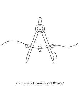Brújula de dibujo de instrumentos de precisión con diseño mínimo que ofrece precisión para geometría y técnica. utilizado para medir y dibujar.