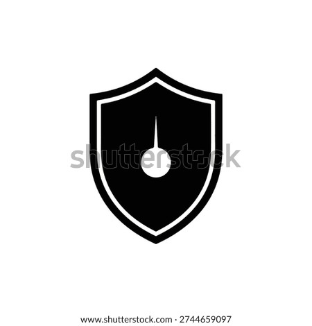 Precision Measurement and System Calibration Shield Icon - Accuracy and Control Symbol for Quality Assurance and Security