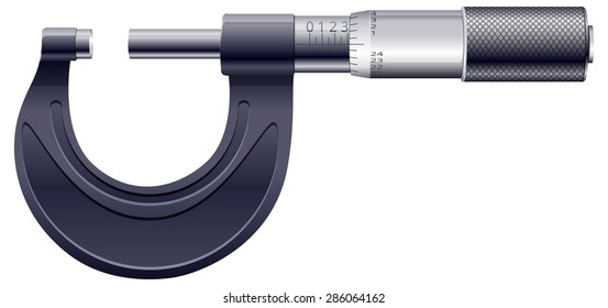 Precision Measurement Tool - Micrometer - Illustration