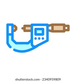 precision measuring manufacturing engineer color icon vector. precision measuring manufacturing engineer sign. isolated symbol illustration