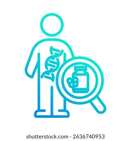 Elemento de icono de medicina de precisión para diseño