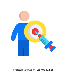 Icono de medicina de precisión Ilustración vectorial plana