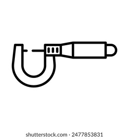 Precision Micrometer Icon Perfect for Engineering and Measurement Tools