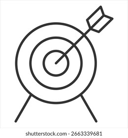 Ilustración vectorial de icono de contorno de precisión
