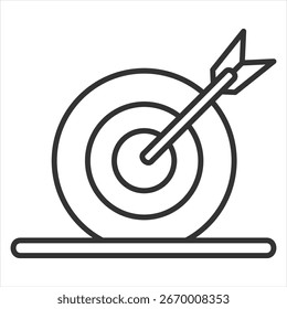 Icono de Vector de contorno de precisión Ilustración