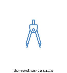 Precision Pencil Compass Vector Icon