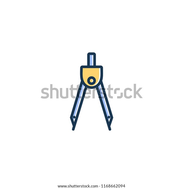 Precision Pencil Compass\
Vector Icon