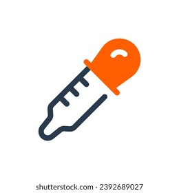 Precision Pipette Instrument Vector Icon Illustration