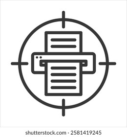 Precision Printing Icon Vector Illustration Outline