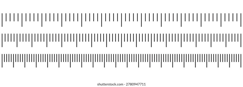 Precision Ruler Scale Vector Illustration Showing Metric and Imperial Measurements for Accurate Length Measurement Design Template